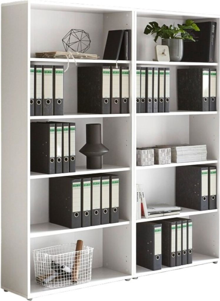 Aktenregal TABOR 1 hoch in weiß, Regal-Set, Büroregale, ideal für Aktenordner