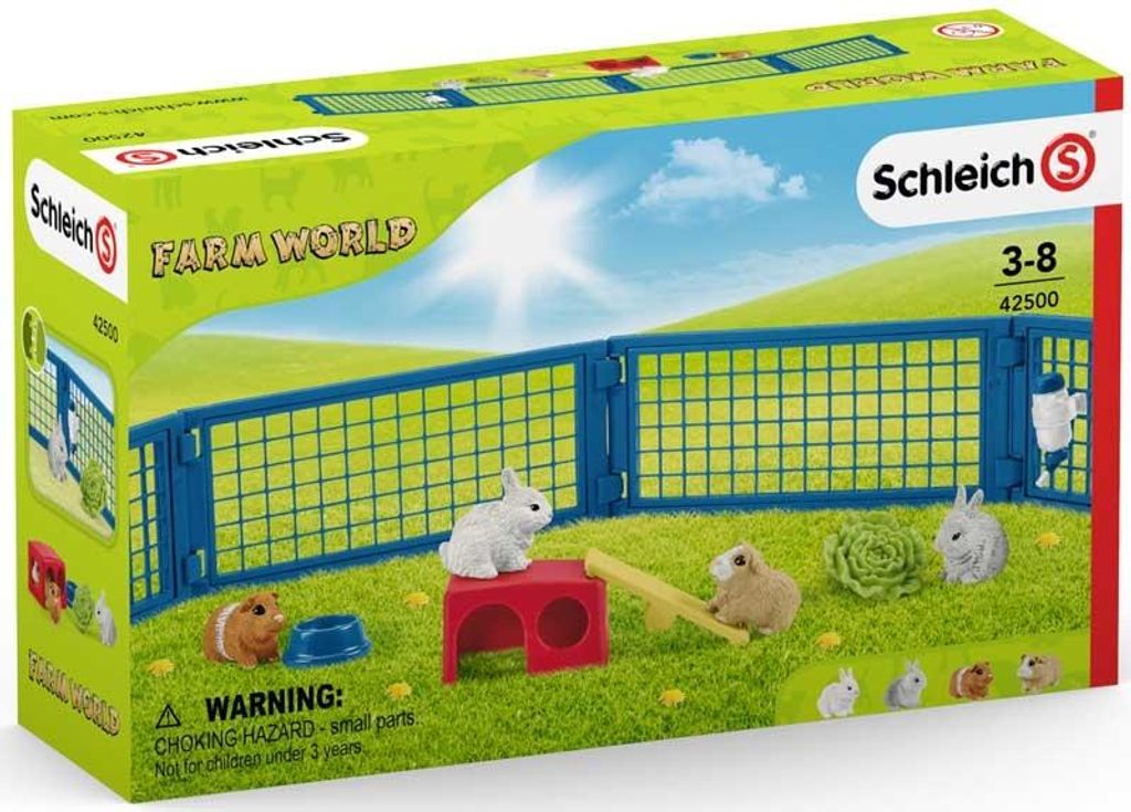 Schleich Kaninchenstall Spielzeug - Rabbit and Guinea Pig Hutch Spielset