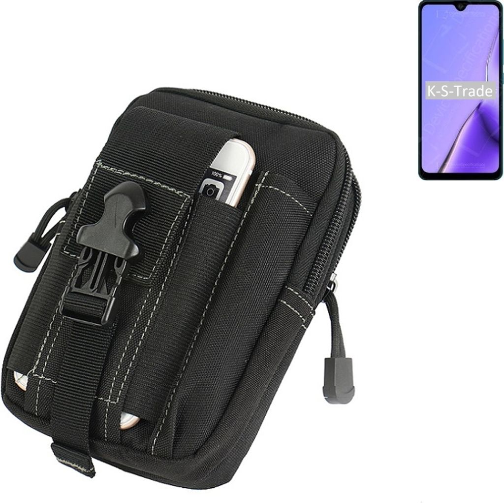 K-S-Trade Gürtel Tasche kompatibel mit Cubot Note 7 Gürteltasche Holster Schutz Hülle Handy Hülle Smartphone outdoor Handy-Hülle schwarz