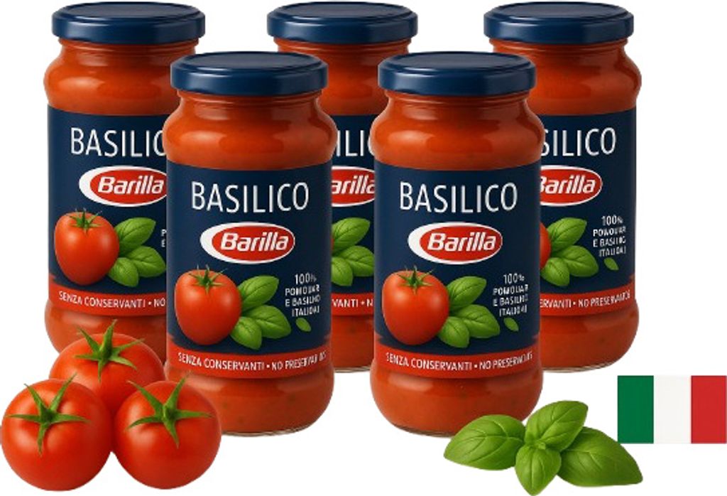 Tomatensauce mit Basilikum x 5 Basillico 400g - Barilla Produktbild 