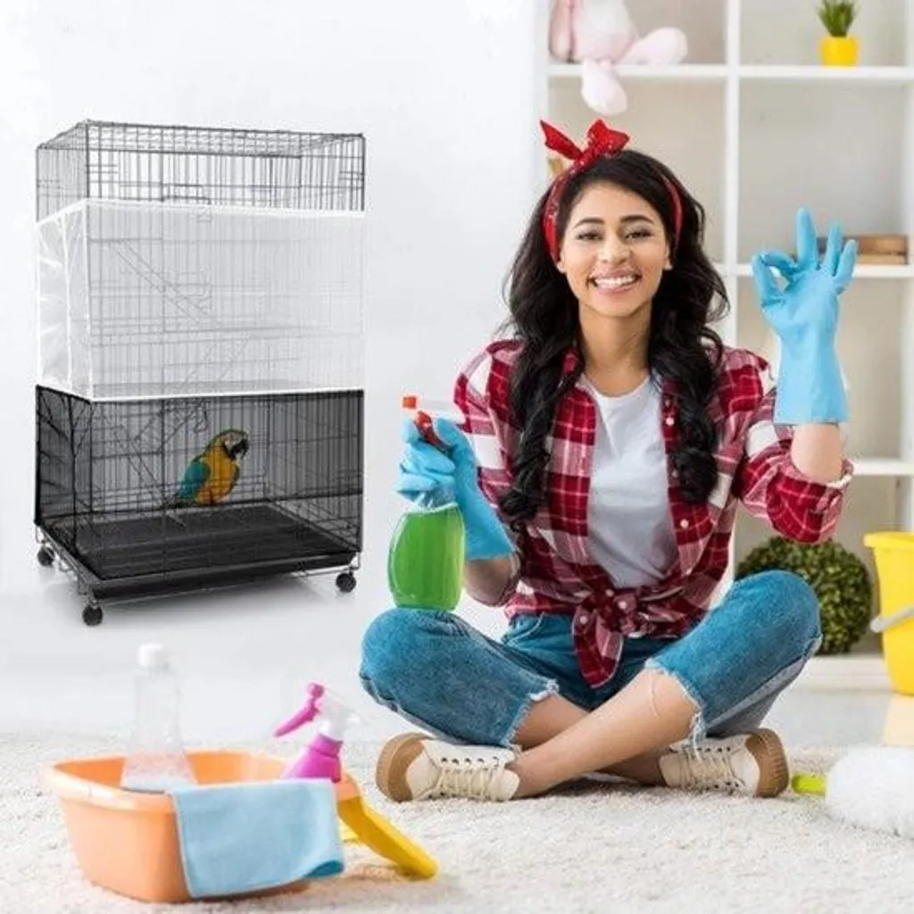 Filet Attrape-Graines pour Cage à Perroquet - Protection Sol Propre - 2