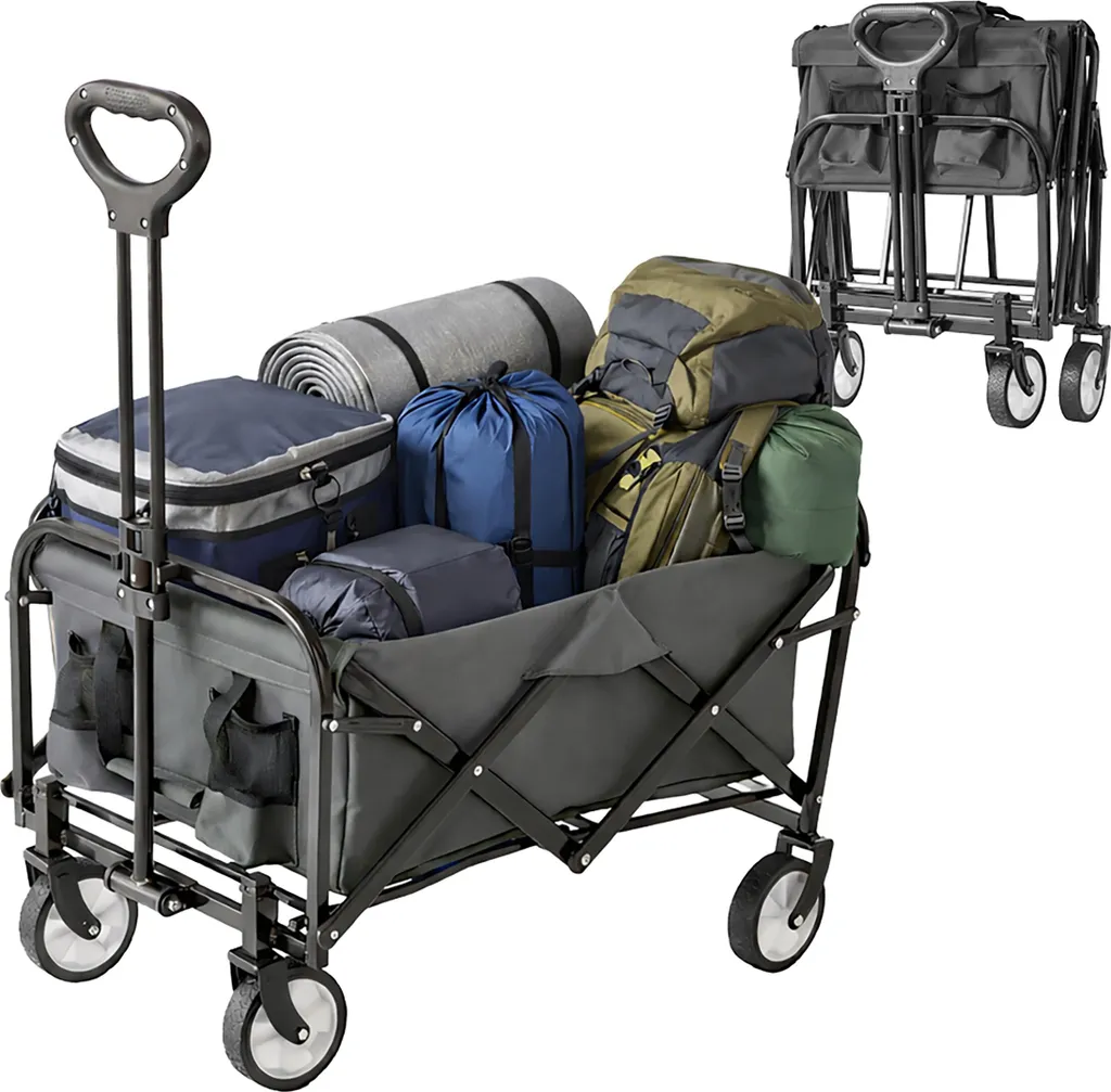 Relaxdays Carretto Pieghevole da Giardino 200kg | Trasporto Robusto