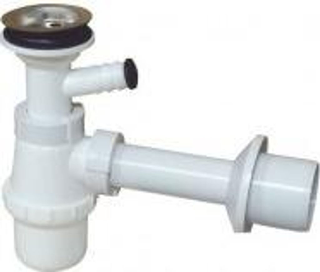 Waschbecken-Siphon, Nominal 50, Mit Waschmaschinenanschluss – Hr/Su50P