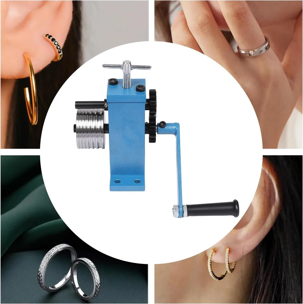 Machine à cintrer les bijoux manuelle bleue avec 6 matrices de 1 à 6 mm - 4