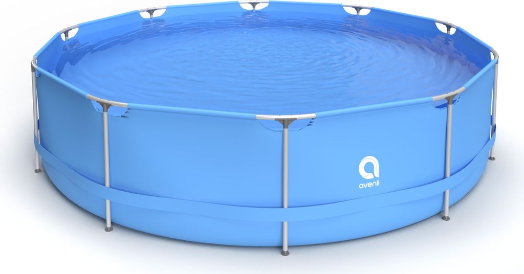 Avenli Frame Pool 360 x 76 cm, Aufstellpool rund, ohne Pumpe, blau