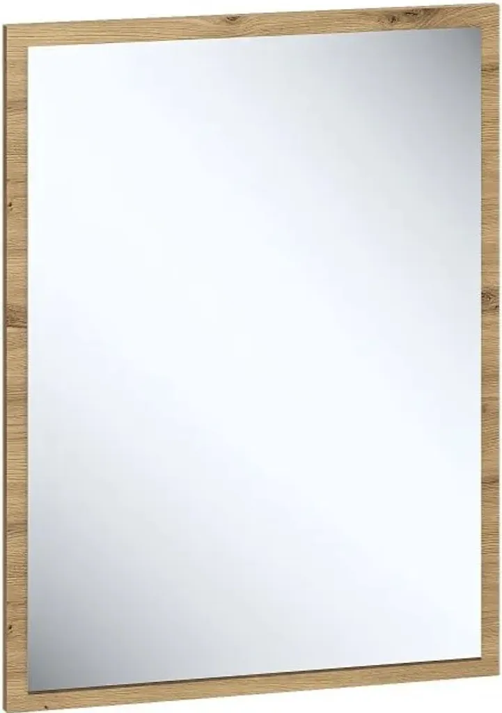 Miroir suspendu BEDA pour entrée et salon - Style chêne artisan chaleureux