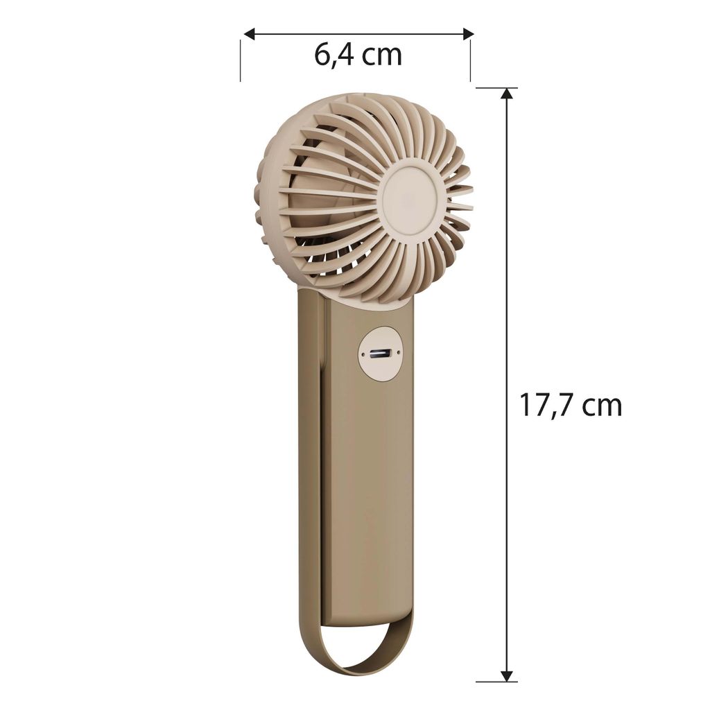 X4-Live Mini Handventilator Ø 6 cm 2,5 W hellbraun Produktbild 