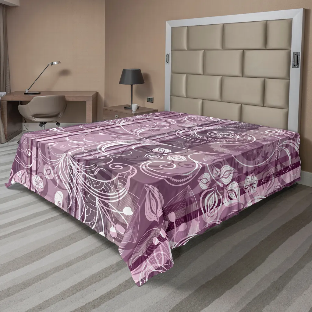Lenzuolo d'Arredo Viola Grunge ABAKUHAUS - Stampa Artistica 266x260cm