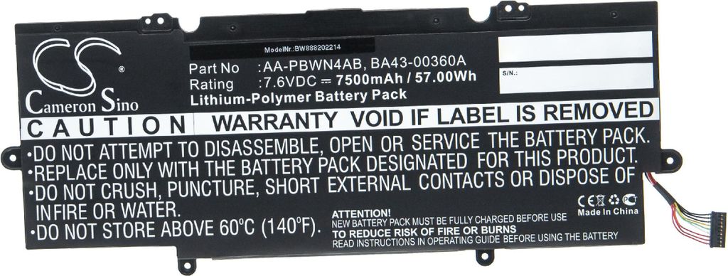 vhbw Akku kompatibel mit Samsung NP740U3E-S01PL, Produktbild 
