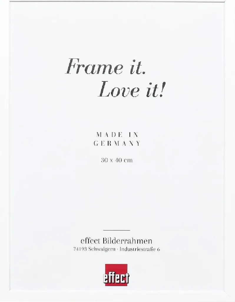 Cornice Bianca 50x60 cm in Legno Profilo Top S - Design Minimalista