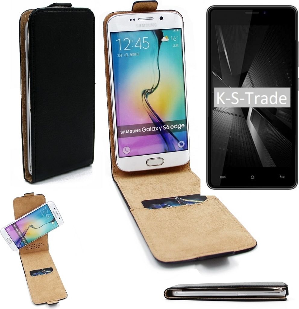 K-S-Trade Kompatibel mit Cubot H3 (2018) Flipstyle Schutz Hülle 360° Smartphone Tasche, schwarz, Case Flip cover