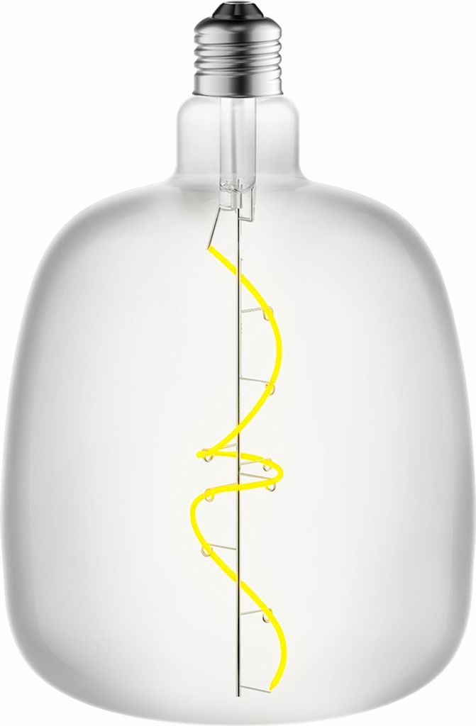 LED Spiral Filament V140 Vase 4,5W = 15W E27 Rauchglas 140lm extra warmweiß 1800K DIMMBAR