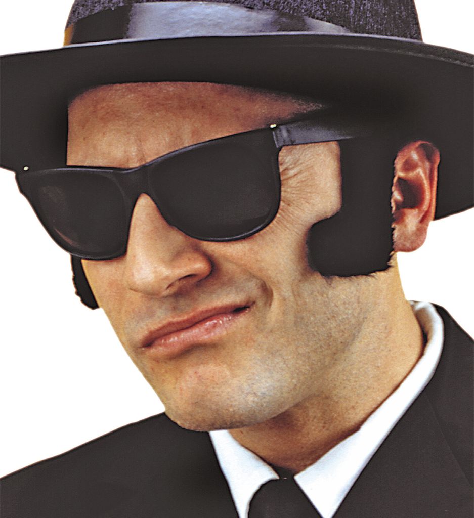 XL Koteletten Bart Blues Brothers Sideburns Produktbild 