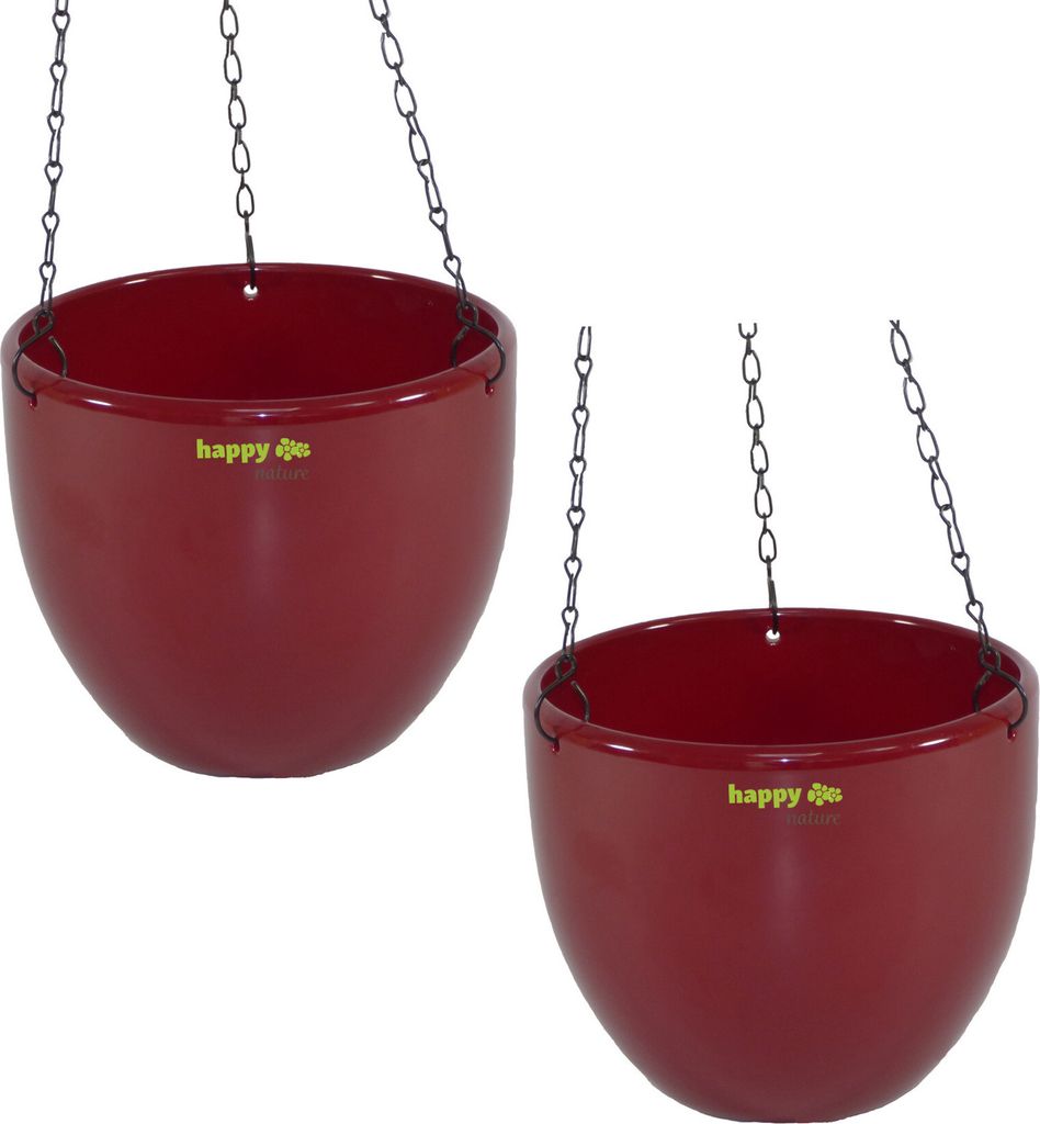 Set2 2 Keramik Hydro Blumenampel Venus 13/12 weinrot Ø 17.5 Produktbild 