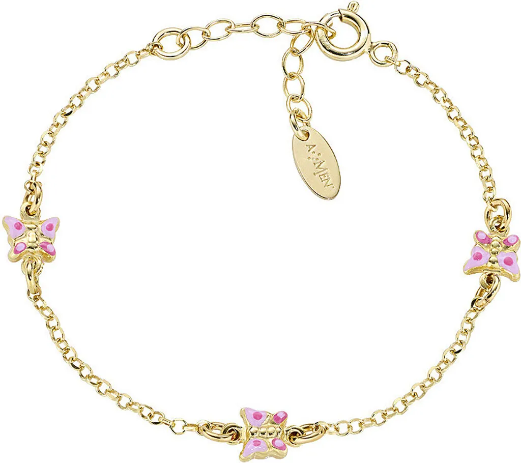 Amen Gold Bracciale Bambino Oro 375 - Gioiello Junior con Ciondoli