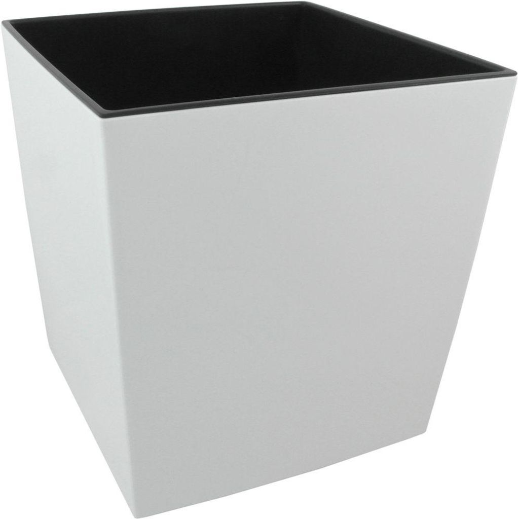 Pflanzkübel Juka weiß 19x19 cm Hochglanz Kunststoff Produktbild 