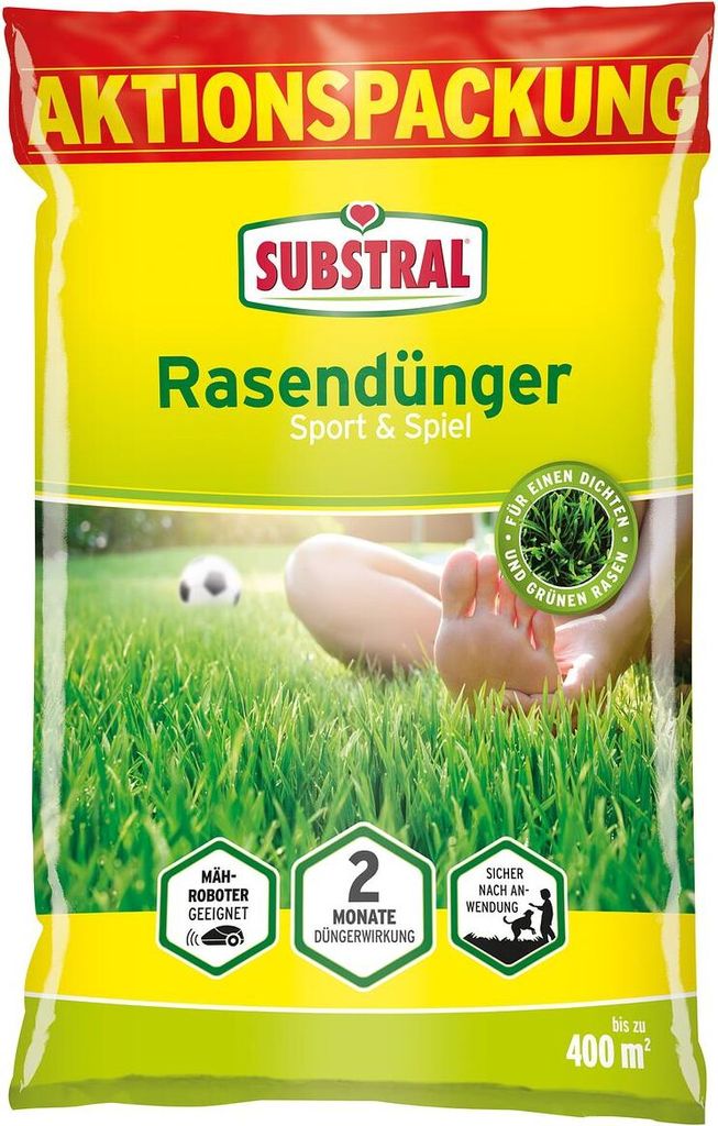 SUBSTRAL Rasendünger Sport + Spiel für ca. 400 m² - 10 kg