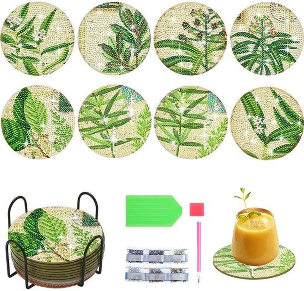 Activité Relaxante Diamond Painting 8 pièces - Kit Complet Débutant