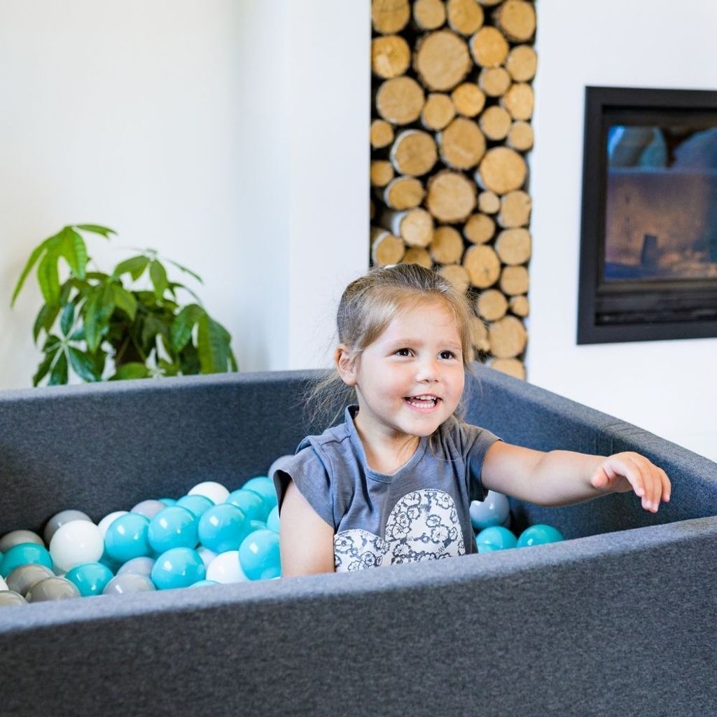 MiMii Bällebad Cord 90x40cm ash grey – Die kleine Schnullerbacke