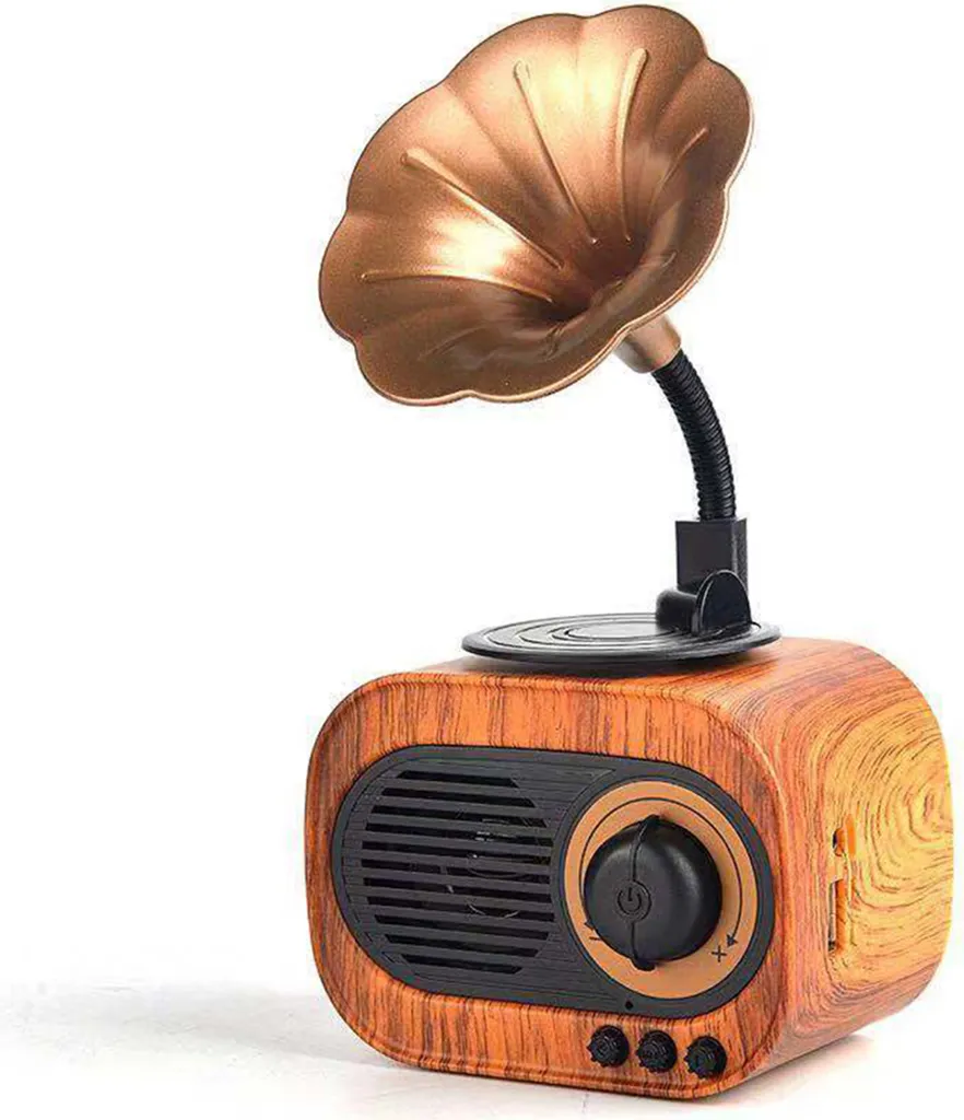 Altoparlante musicale retrò Altoparlante senza fili vintage BT Altoparlante portatile per esterni