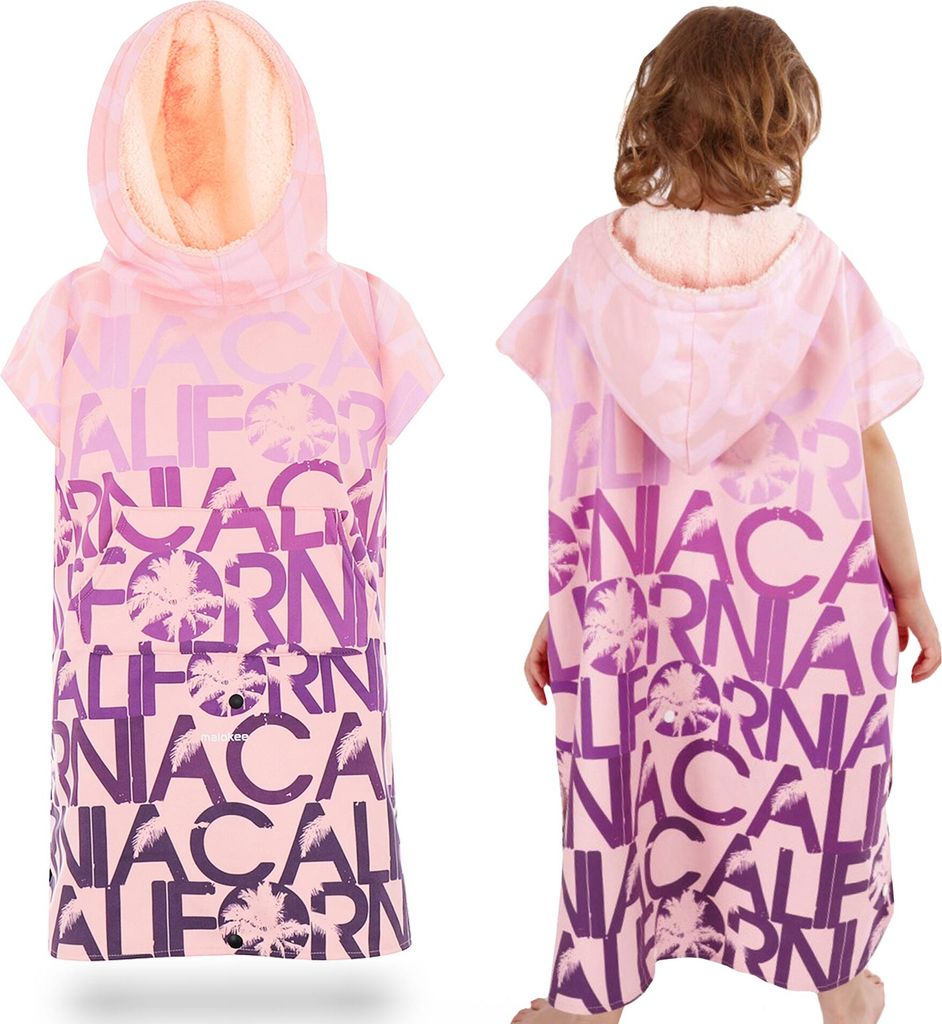 Kinder Poncho Badetuch mit Kapuze, schnelltrocknend, Tourist