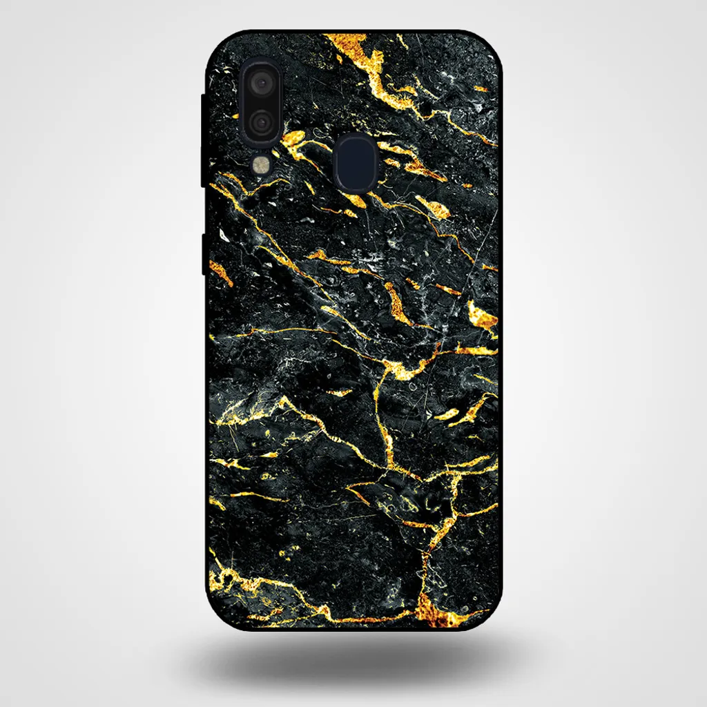Custodia Samsung Galaxy A40 Marmo Oro Nero | Cover TPU Smartphonica