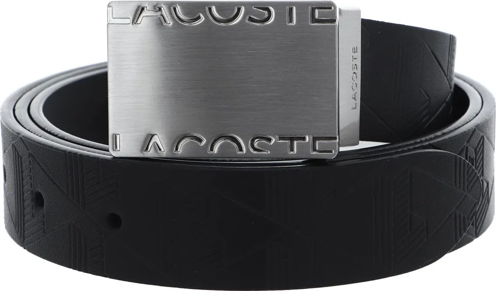 Lacoste Elegance 30 Cintura Uomo Reversibile Pelle Noir W110