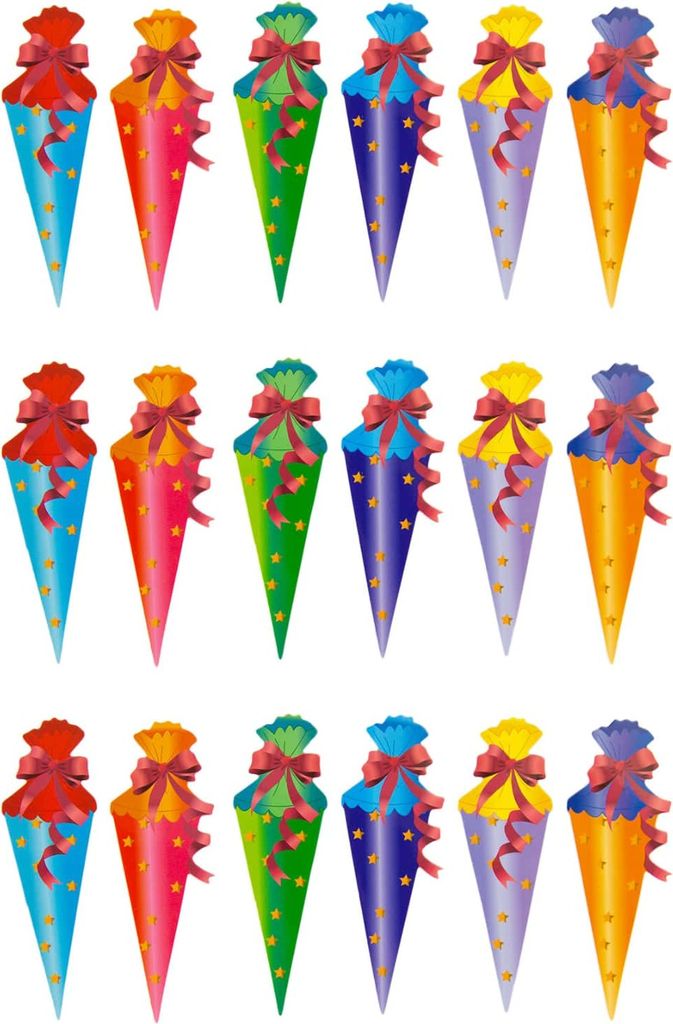 Oblique Unique Zuckertüte Konfetti 18 Stk Schuleinführung Produktbild 