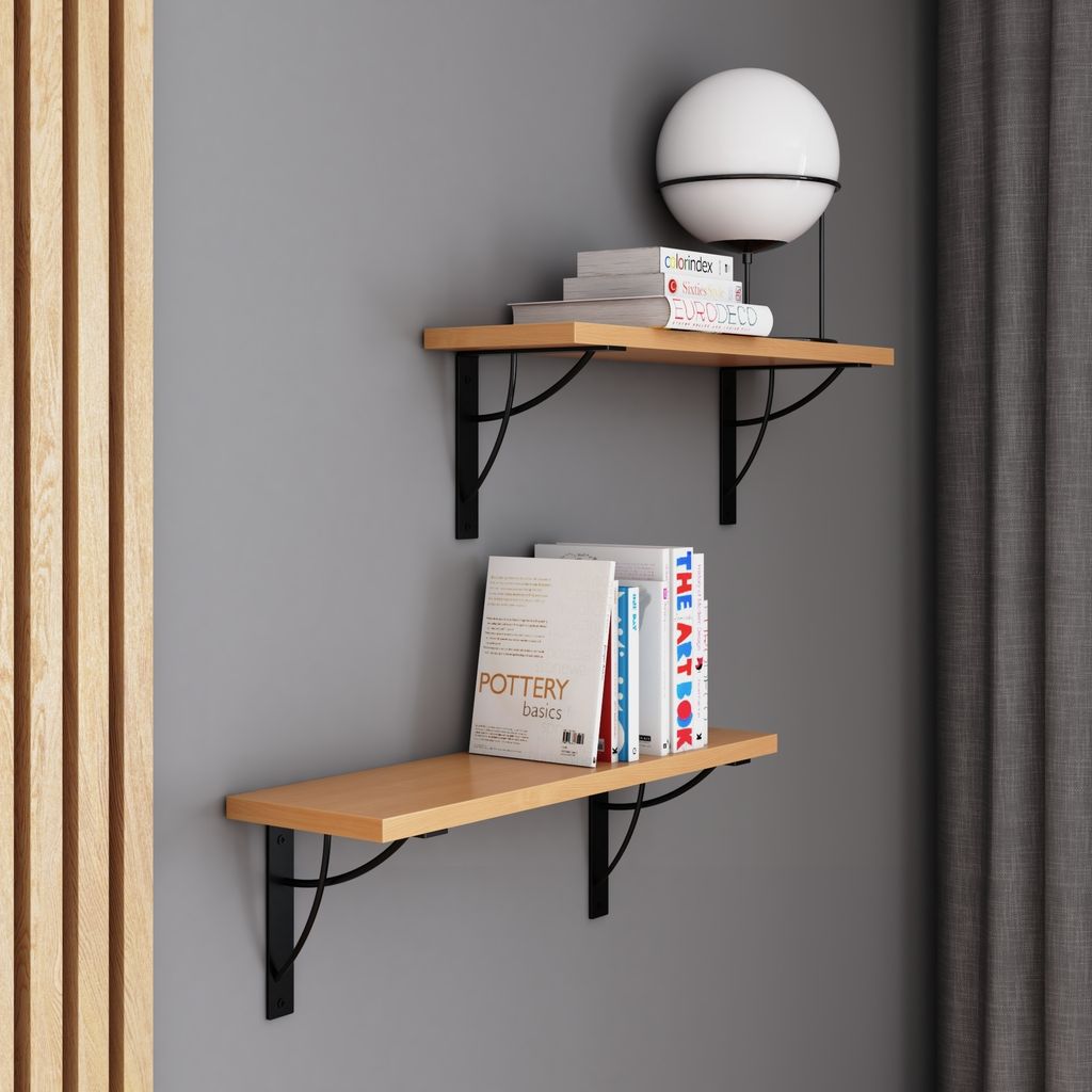 AKKE Bavaria Buche Hängeregal NEO modern LOFT-style LxB: 70x20 cm