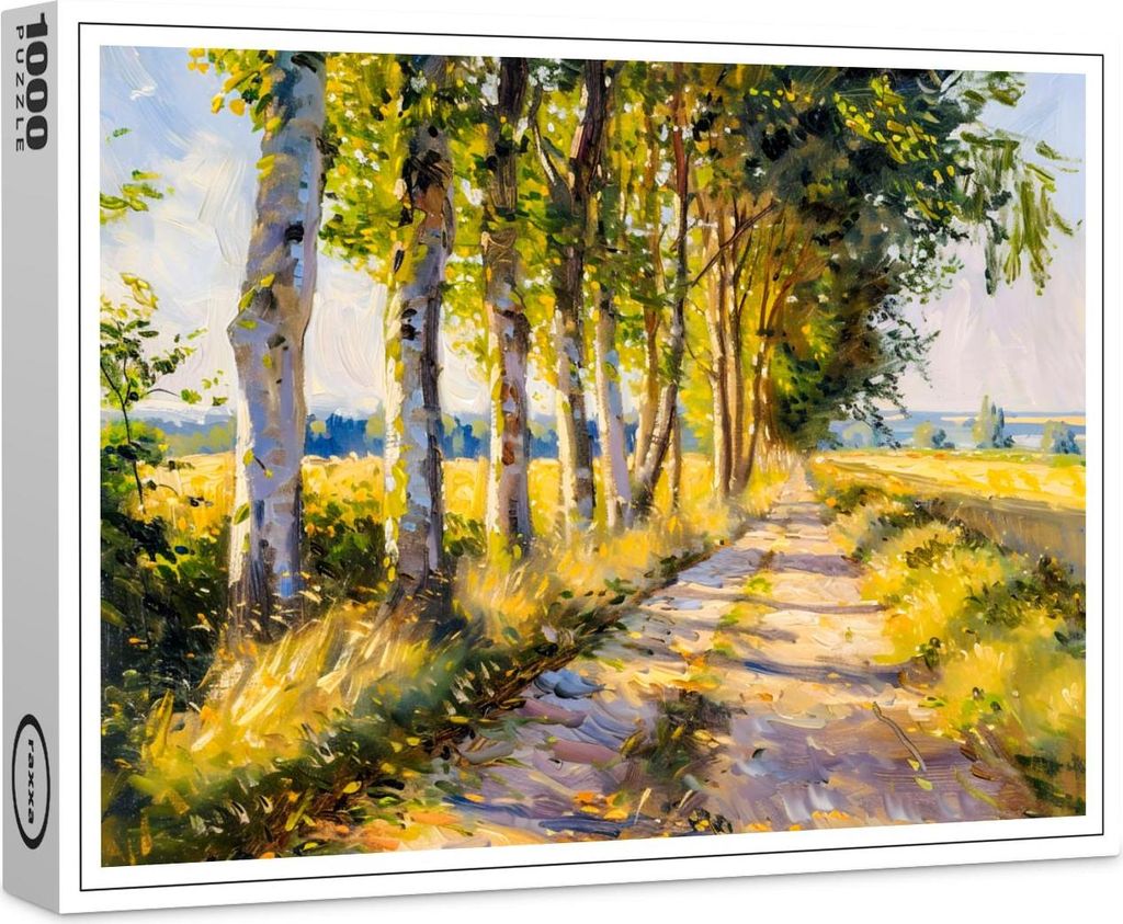raxxa Premium-Puzzle "Golden Summer Tree Alley", 1000 Teile
