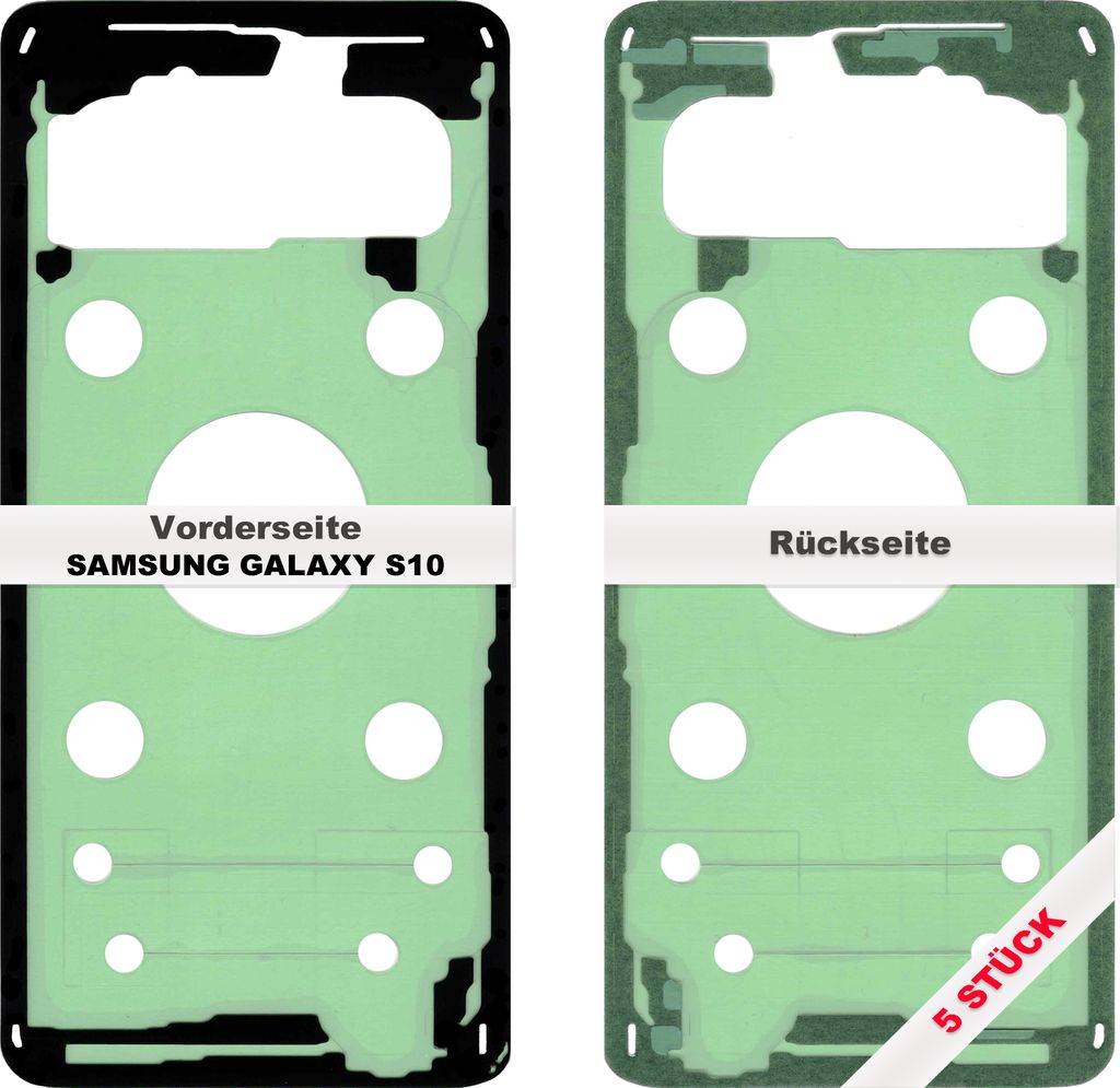 5x Samsung Galaxy S10 G973 Akkudeckel Klebefolie Kleber Produktbild 