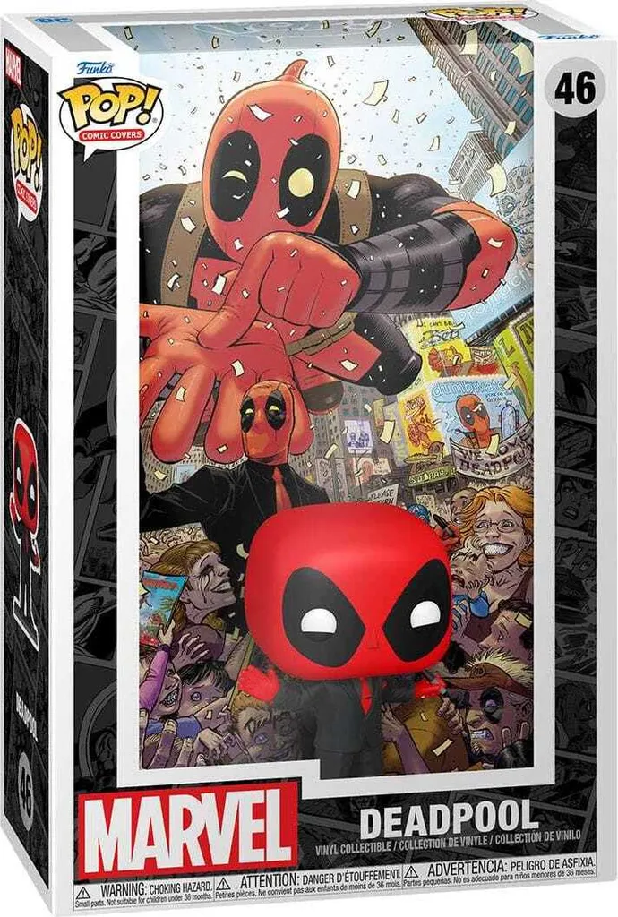 Figurine Funko POP Marvel 46 Deadpool avec Boîtier Comic Cover Art