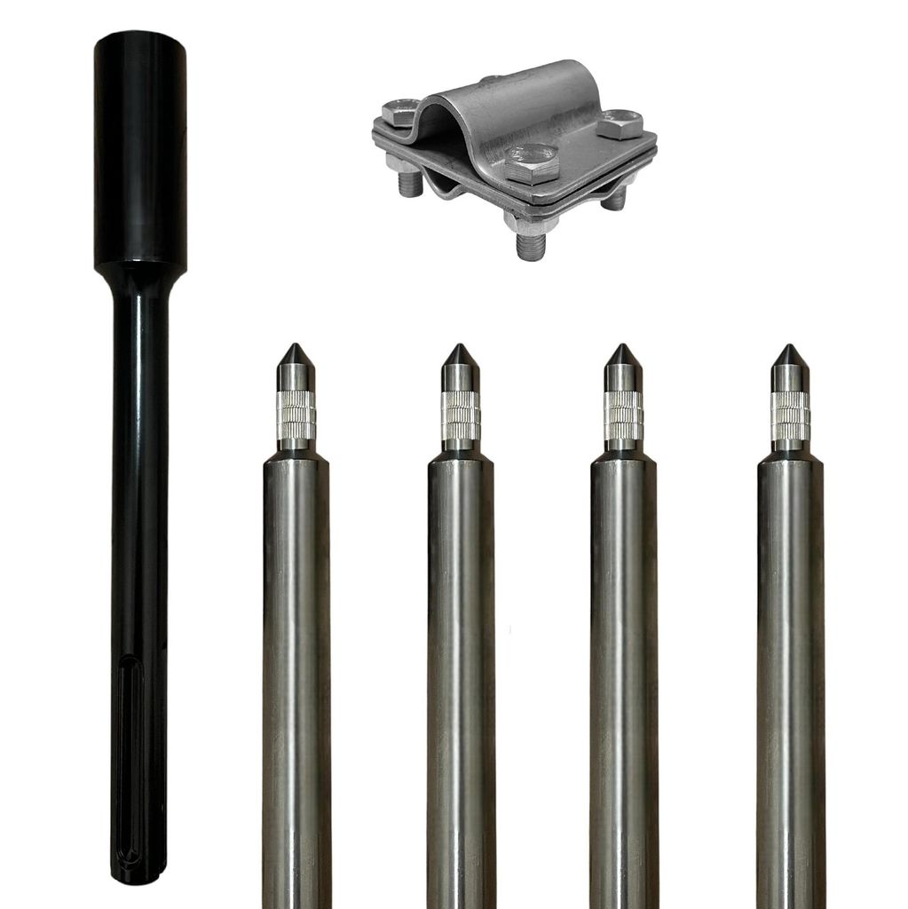 Sada 4 Zemnicích Tyčí Z Nerezové Oceli V4A 4x1000mm Ø20mm Obrázek produktu 