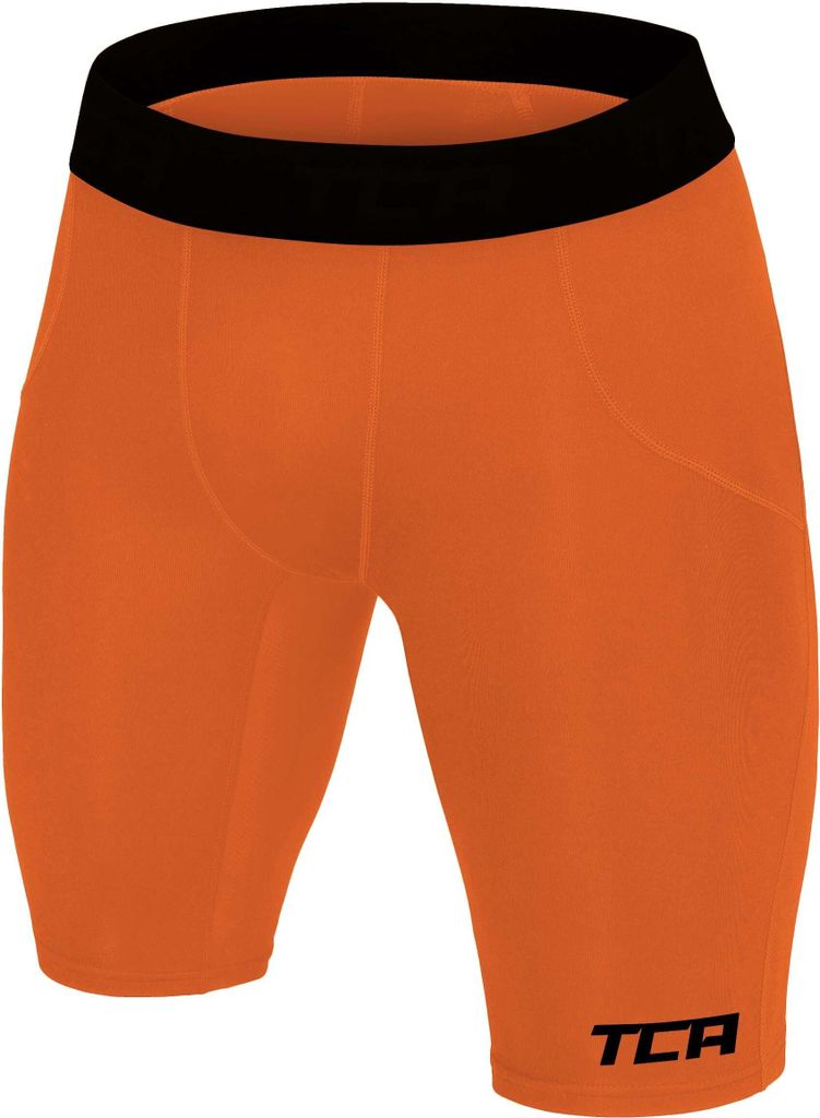 TCA Herren SuperThermal Kompressions Unterwäsche Shorts - Orange, L