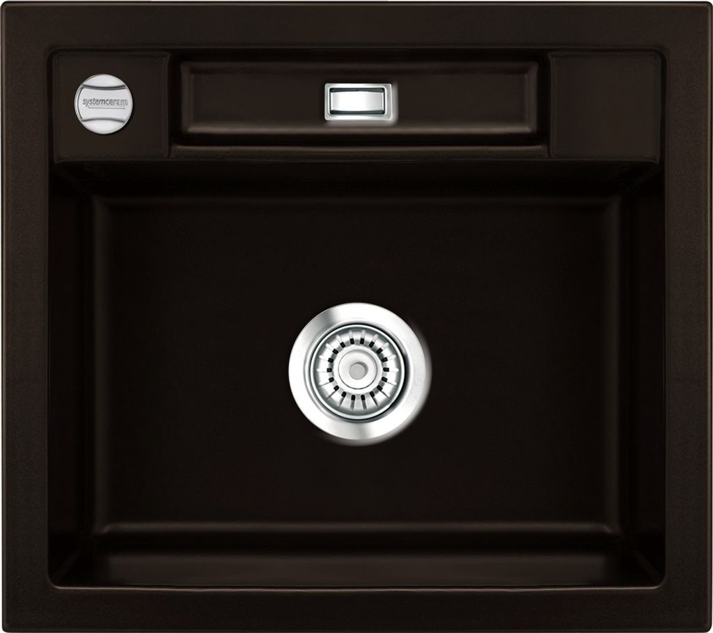 Spüle KeraDomo BELA 57 in SIENA mit Excenterbedienung / Systemceram / Keramikspüle