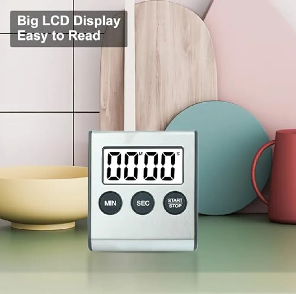 Timer Da Cucina Magnetico A Forma Di Gallo, Carino, Digitale, Conto Alla Rovescia 99 Minuti E 59 Secondi, Per Cottura E Studio - 2