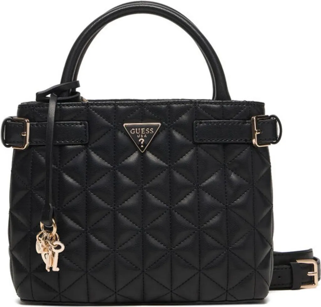 Petit Sac à Main Noir Guess Paisleigh Satchel pour Femme - Look Chic