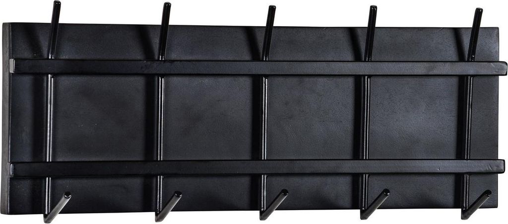 Garderobe Brix 70x29x12,5 cm Mangoholz Stahl Schwarz