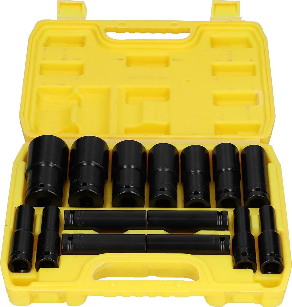 15-teiliges Sechskant-Steckschlüssel-Set für Elektroschrauber, CRV-Stahl, Reparaturwerkzeug, 1/2 Zoll