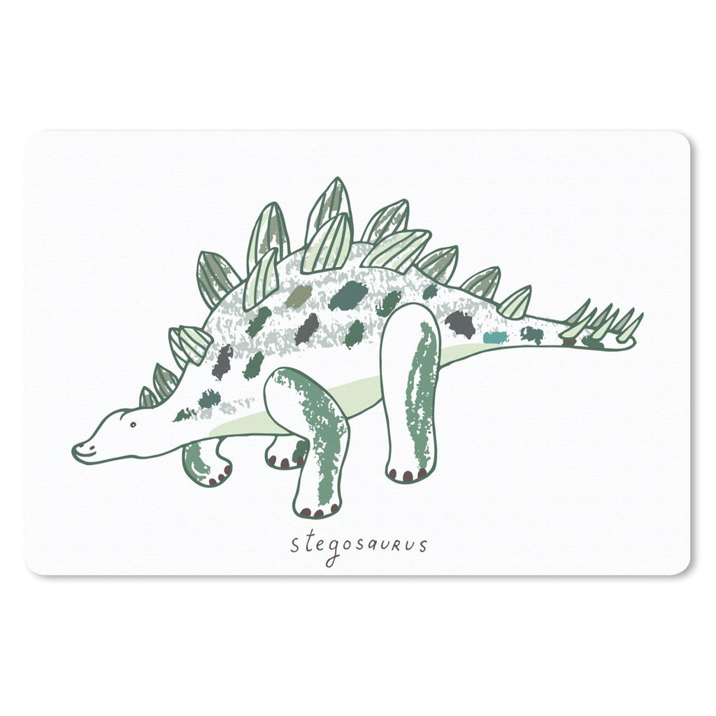 MuchoWow Schreibtischunterlage Kinderzimmer - Dinosaurier - Stegosaurus - Junge - Mädchen - Kind 60x40 cm - XXL Mauspad - Großes Mauspad