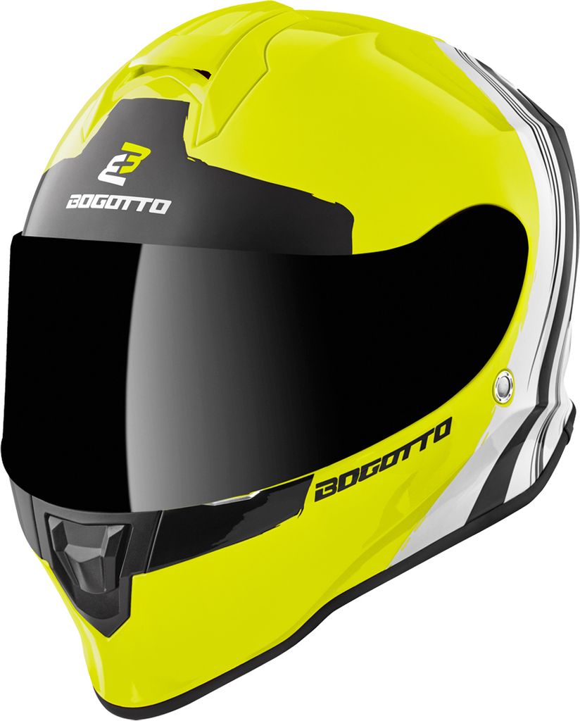 Bogotto V151 Wild-Ride Helm, gelb/schwarz/weiß, XL