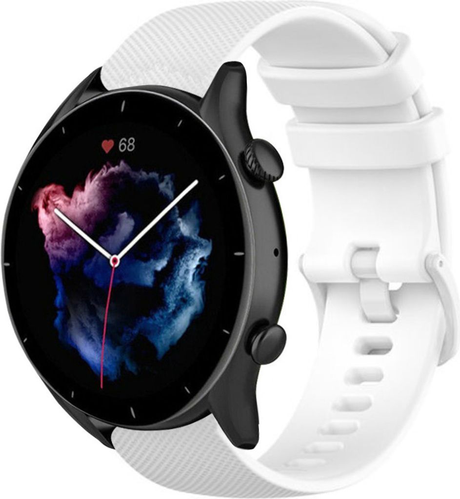 Strap-it Amazfit GTR 3 Luxus-Silikonarmband (Weiß)