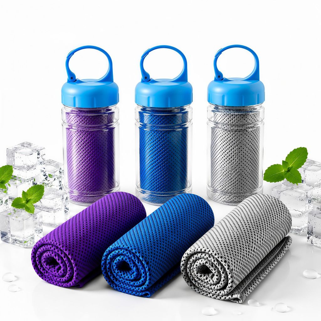 3 Stück Kühlhandtuch Cooling Towel, 100 x 30 cm, sofort Produktbild 