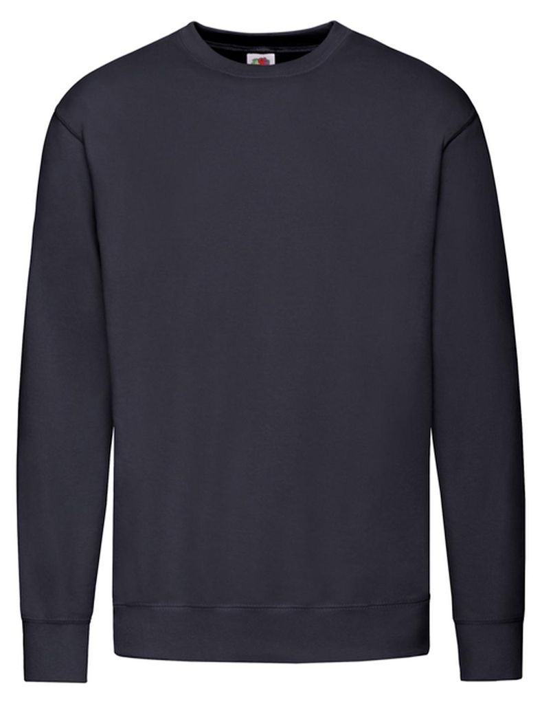 Fruit of the Loom - Sweatshirt für Herren/Damen Uni angesetzte Ärmel LT1718 (S) (Marineblau)