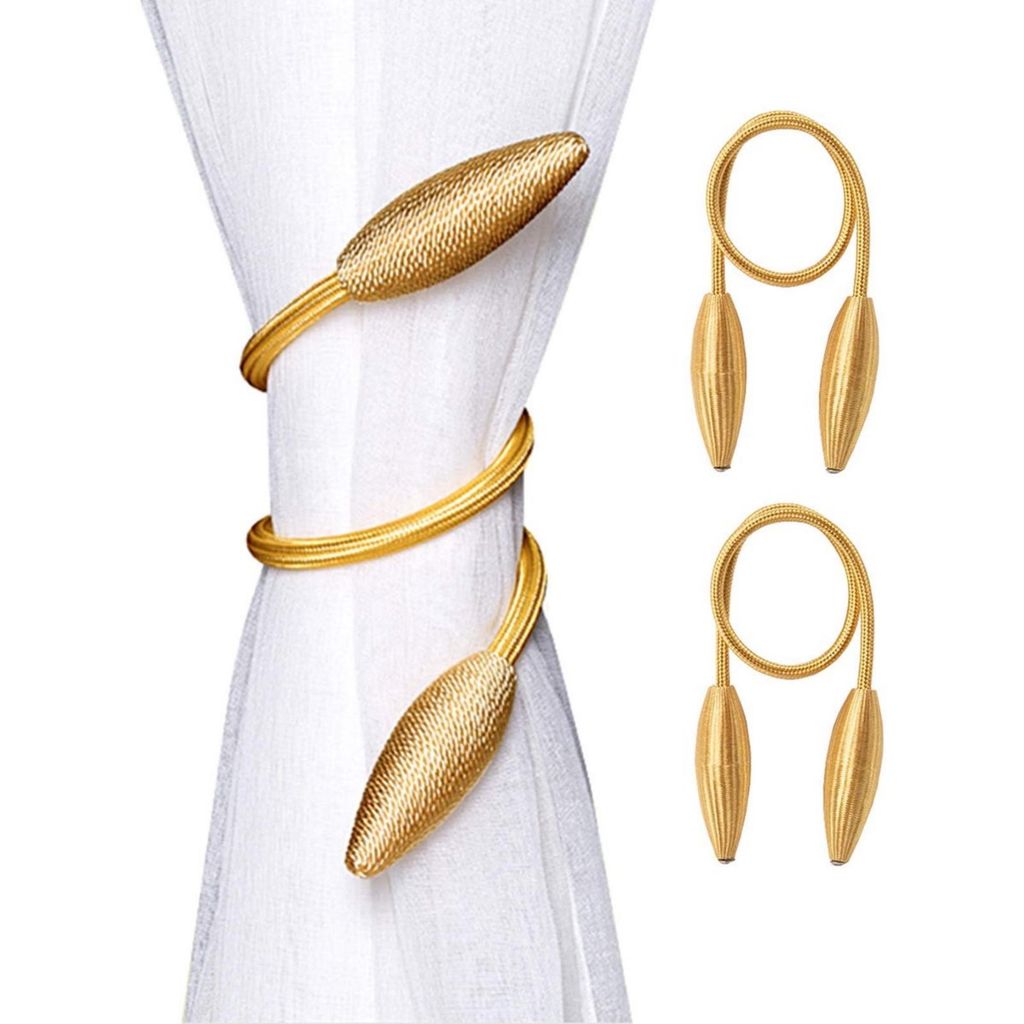 2er Set Vorhanghalter – Dekorative Embrasse Tiebacks für Zuhause, Gold