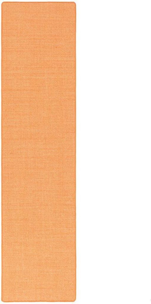 Naturfaser Teppich Sisal Läufer Einfarbig, Größe:80x320 cm, Farbe:Orange