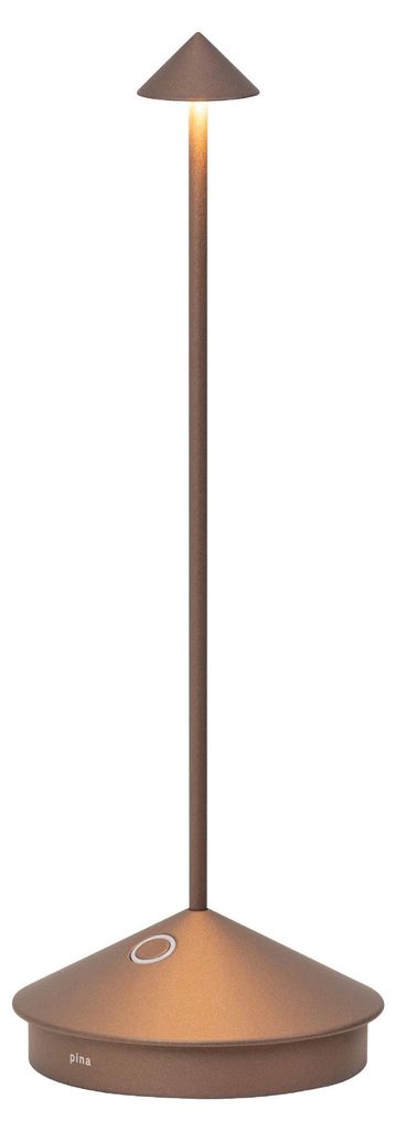 Pina Pro Bronze LED-Tischleuchte, wiederaufladbar und Produktbild 