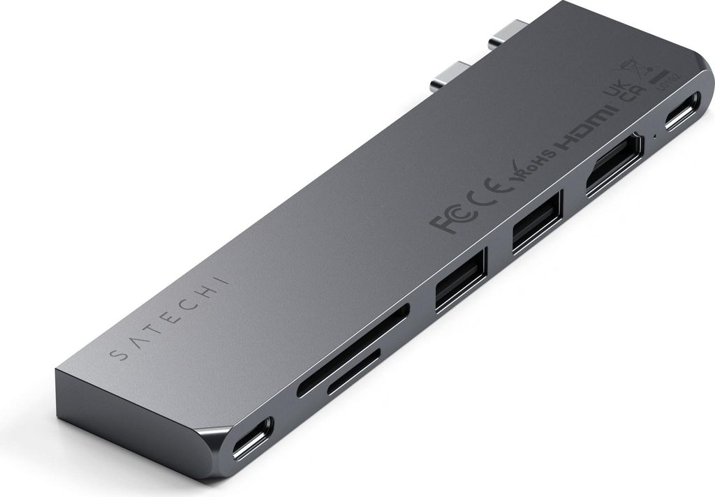 Satechi USB-C Pro Hub Slim Adapter - Space Gray Produktbild 
