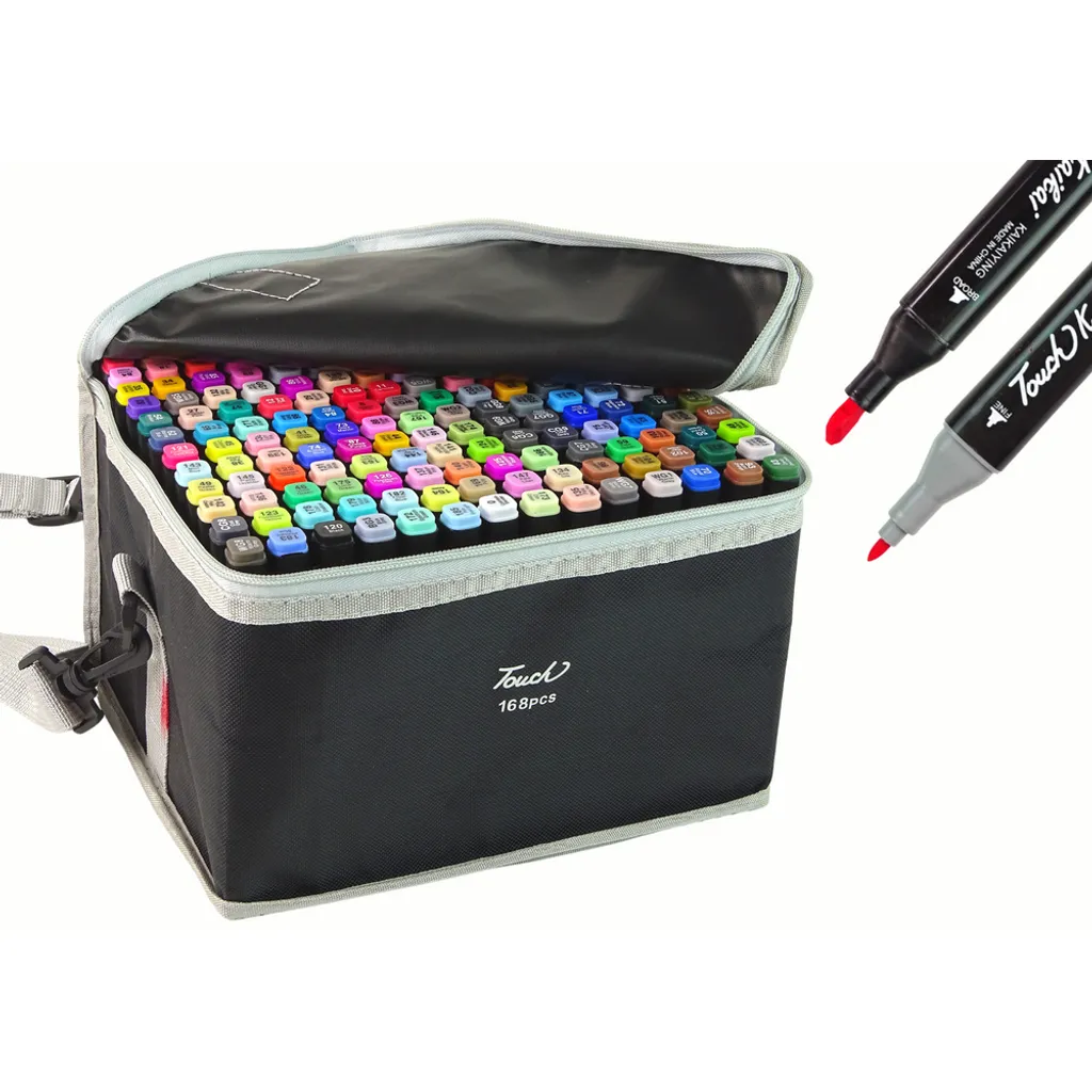Feutres 168 Crayons double face pour enfants avec pointe biseautée