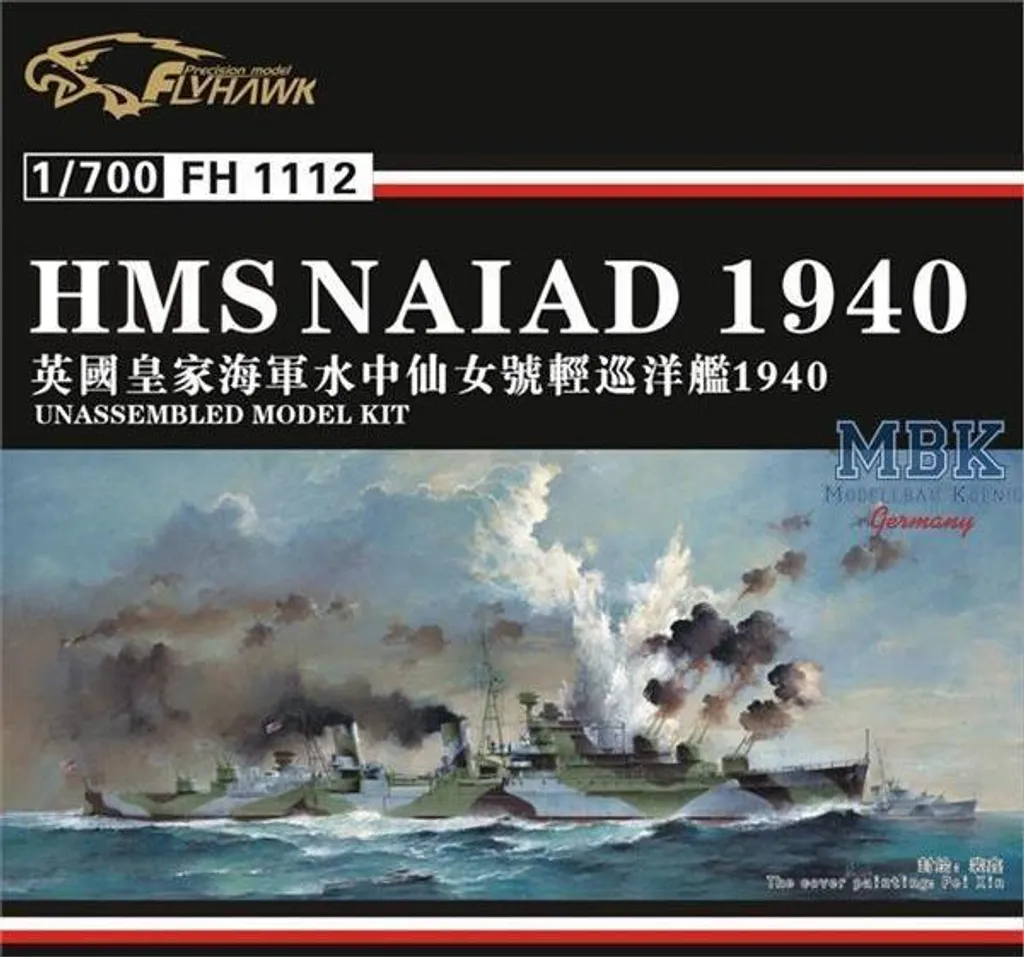 Maquette HMS Naiad 1940 Flyhawk FH1112 pour Modélistes